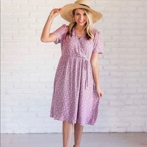Floral mauve dress